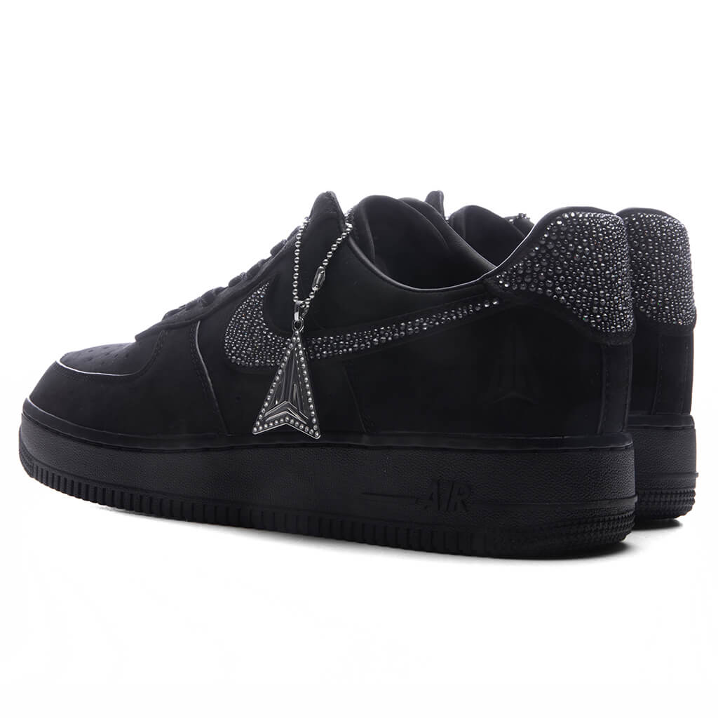 Nike x Ja Morant Air Force 1 Luxe Swarovski - Black/Metallic Silver/Cobalt Bliss Nike