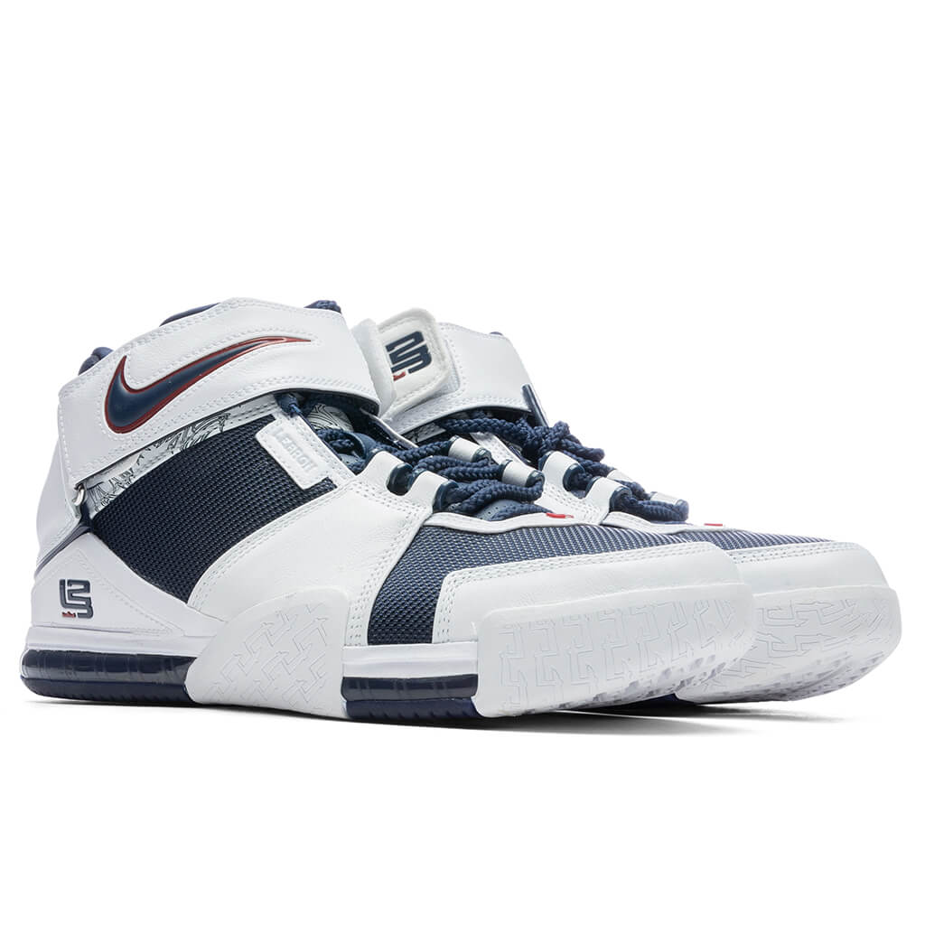 Zoom LeBron 2 - White/Midnight Navy/Varsity Crimson Nike