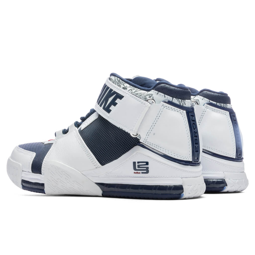 Zoom LeBron 2 - White/Midnight Navy/Varsity Crimson Nike