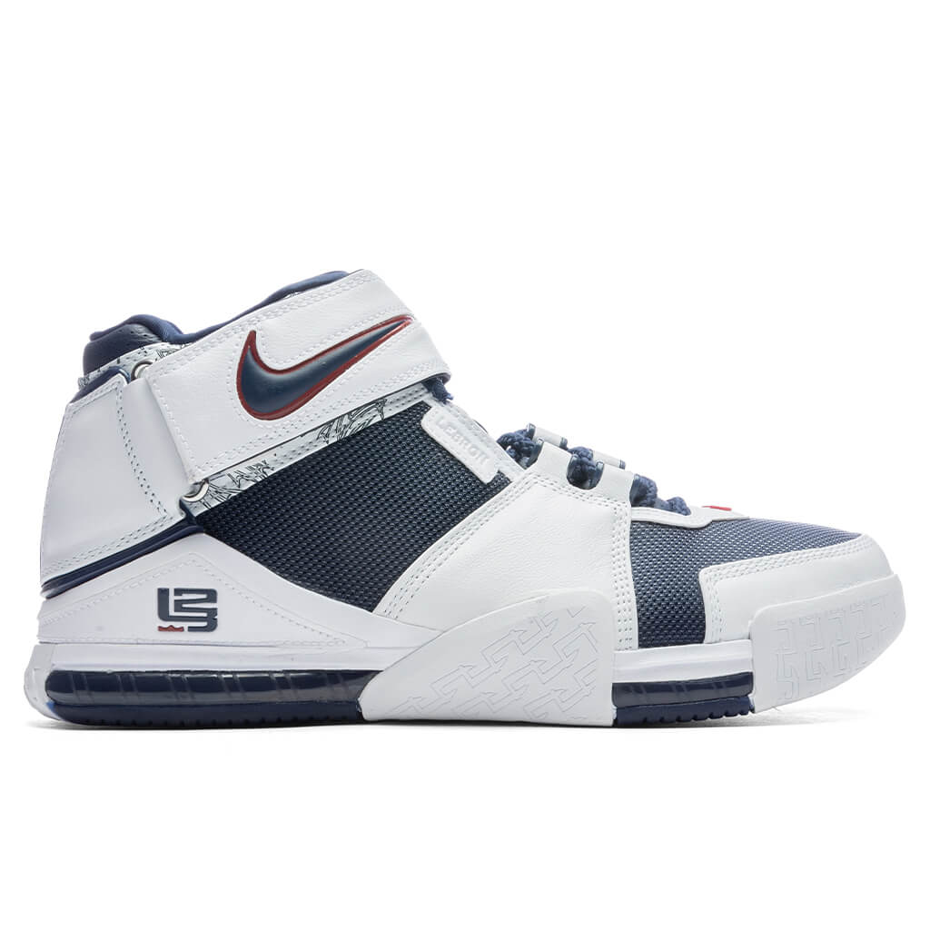 Zoom LeBron 2 - White/Midnight Navy/Varsity Crimson Nike
