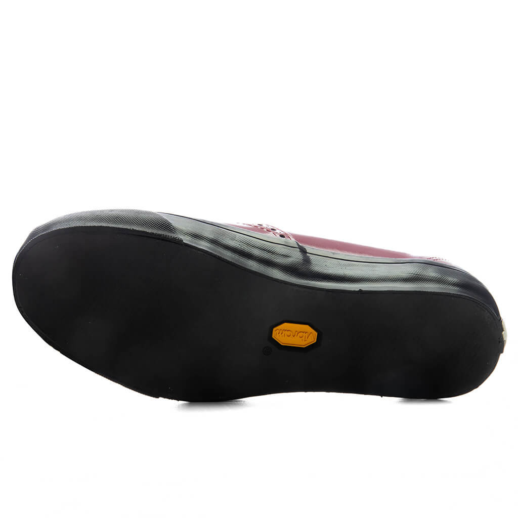 OTW Premium Authentic 44 Siped Vibram Gloss Leather - Burgundy Red/Black Vans