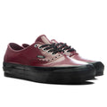 OTW Premium Authentic 44 Siped Vibram Gloss Leather - Burgundy Red/Black Vans