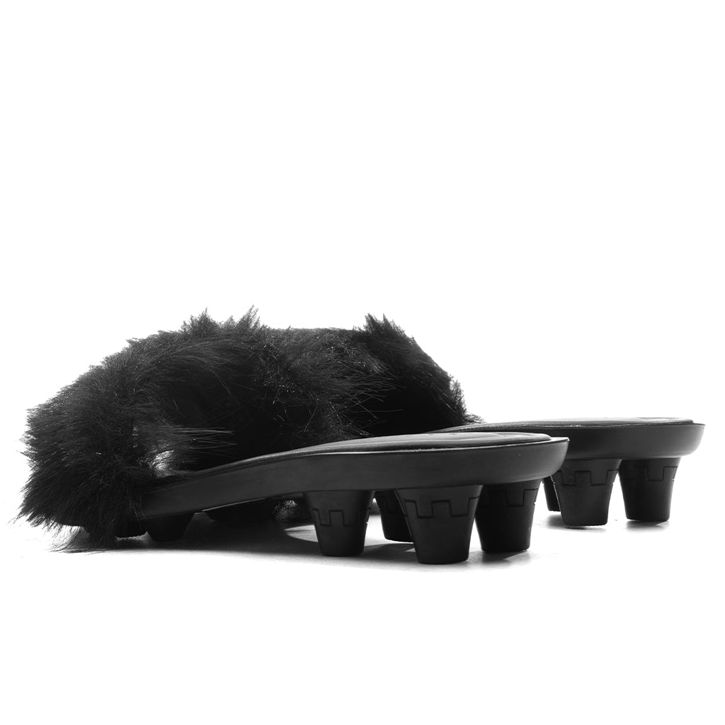 Puma x Fenty Women's Slide Chic Fur - Black/Silver Puma