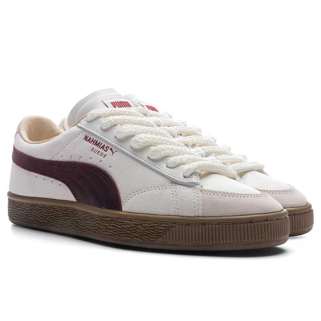 PUMA x Nahmias Suede Vintage - Warm White/Archive Gold/For All Time Red Puma