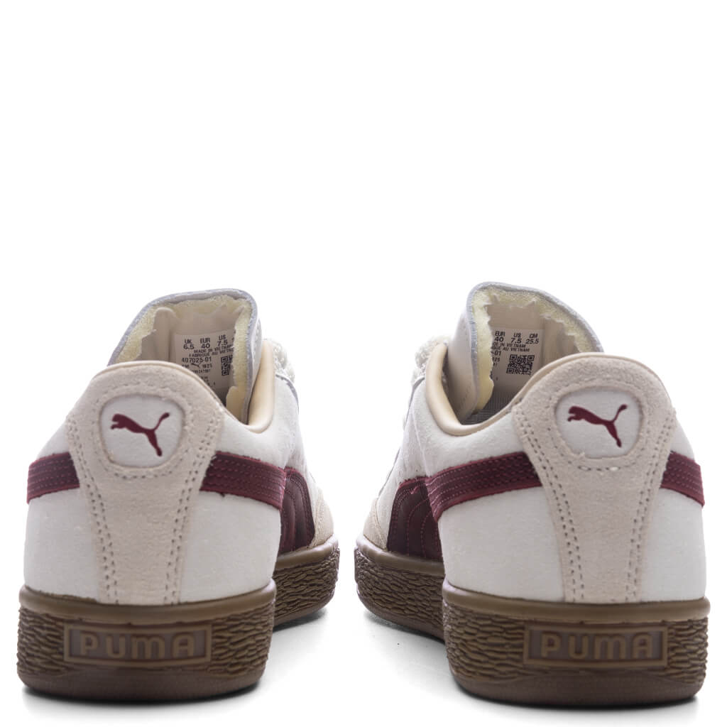 PUMA x Nahmias Suede Vintage - Warm White/Archive Gold/For All Time Red Puma