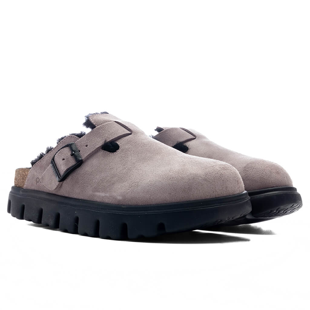 Women's Boston Chunky Shearling - Faded Purple/Black Birkenstock