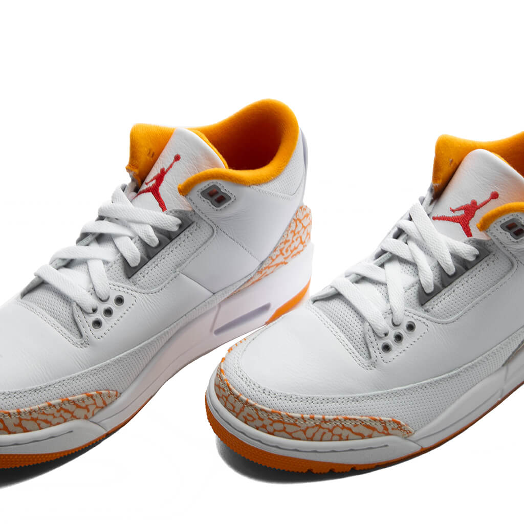 Women's Air Jordan 3 Retro 'Orange Citrus' - White/Multi Color/Orange Peel Jordan