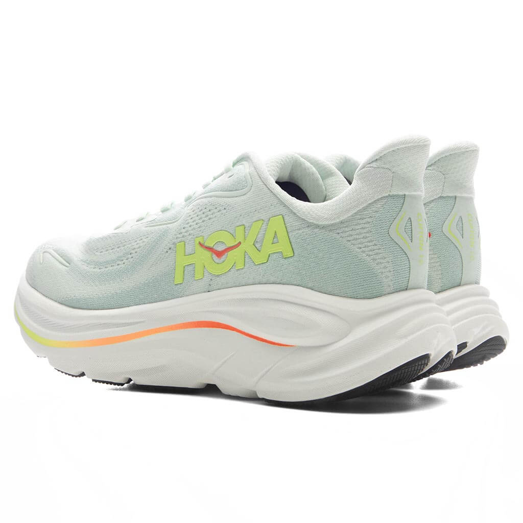 Women's Clifton 10 - Sea Glass/Neon Flame Hoka