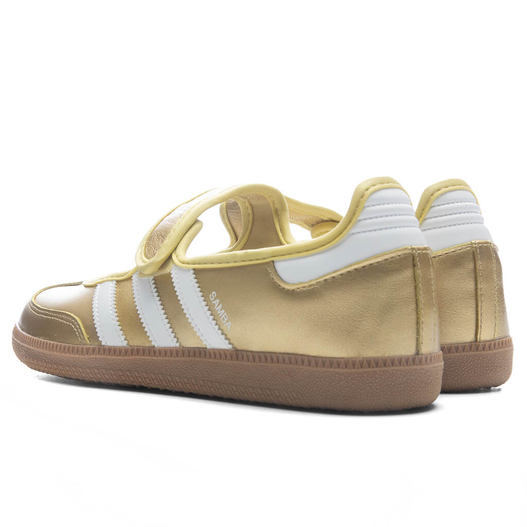 Women's Samba Jane - Gold Metallic/Cloud White/Gum Adidas Originals