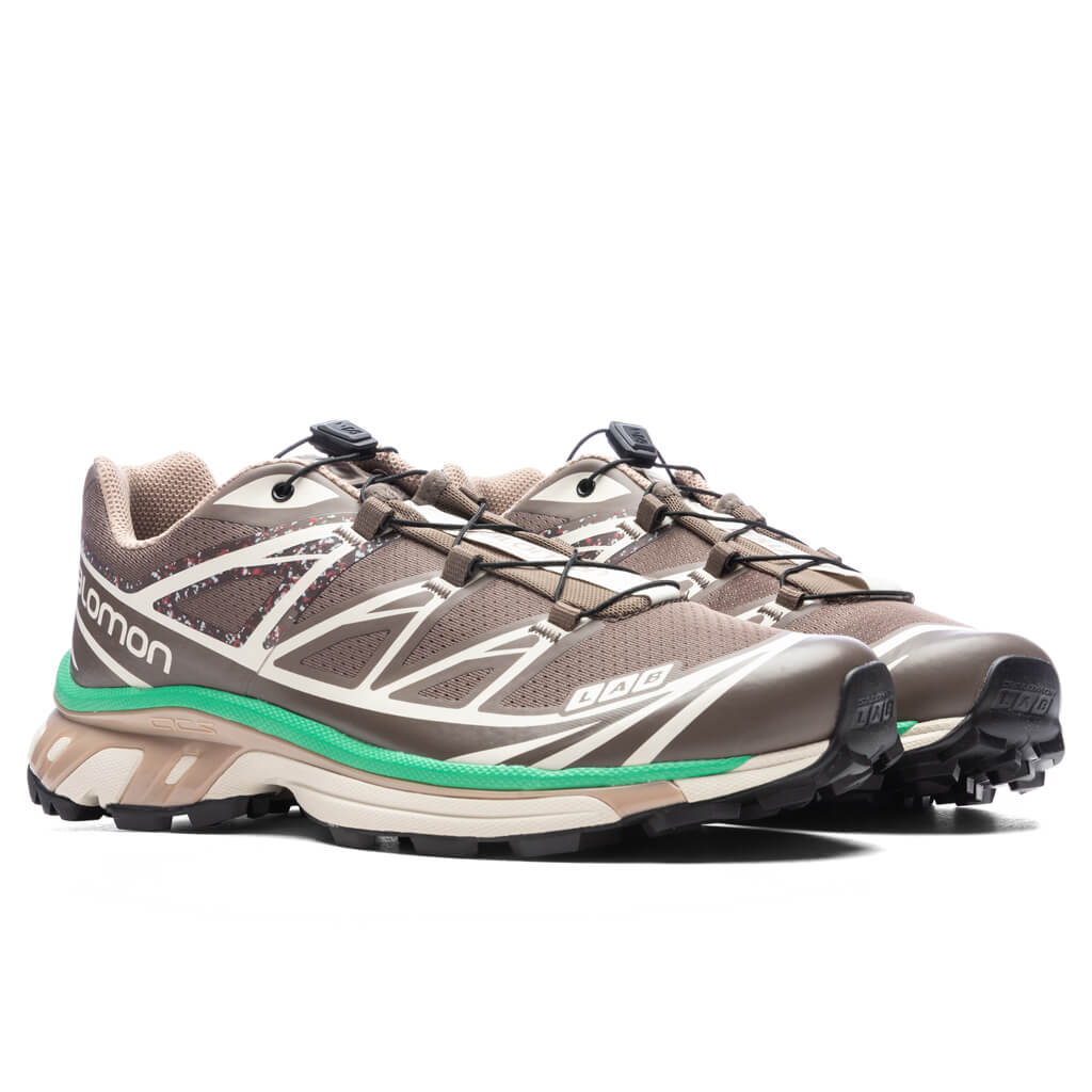 XT-6 Mindful - Falcon/Almond Milk/Bright Green Salomon