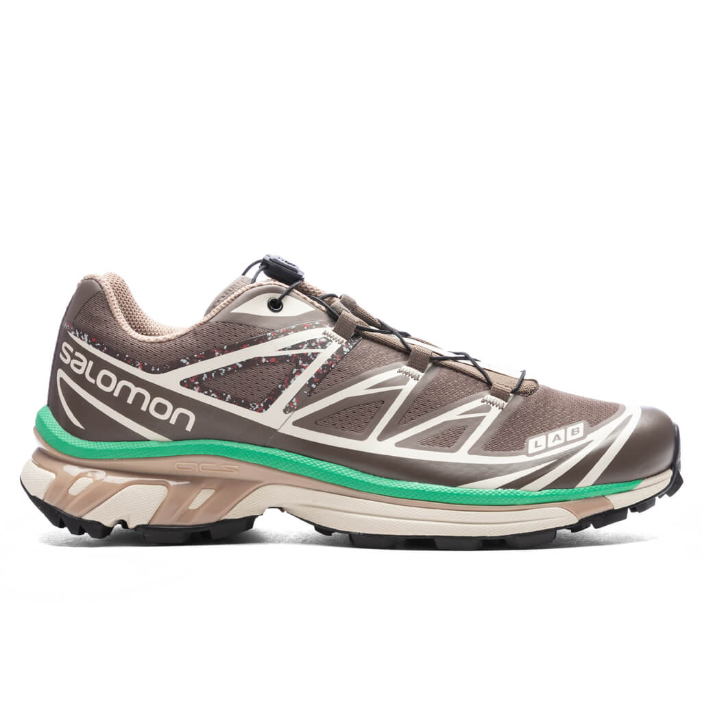 XT-6 Mindful - Falcon/Almond Milk/Bright Green Salomon