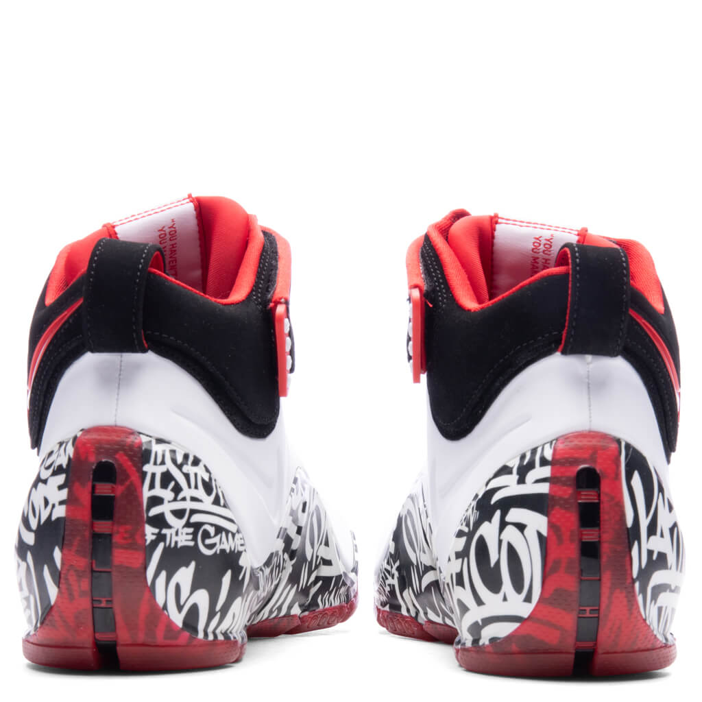 Zoom Lebron IV - White/Black/University Red Nike
