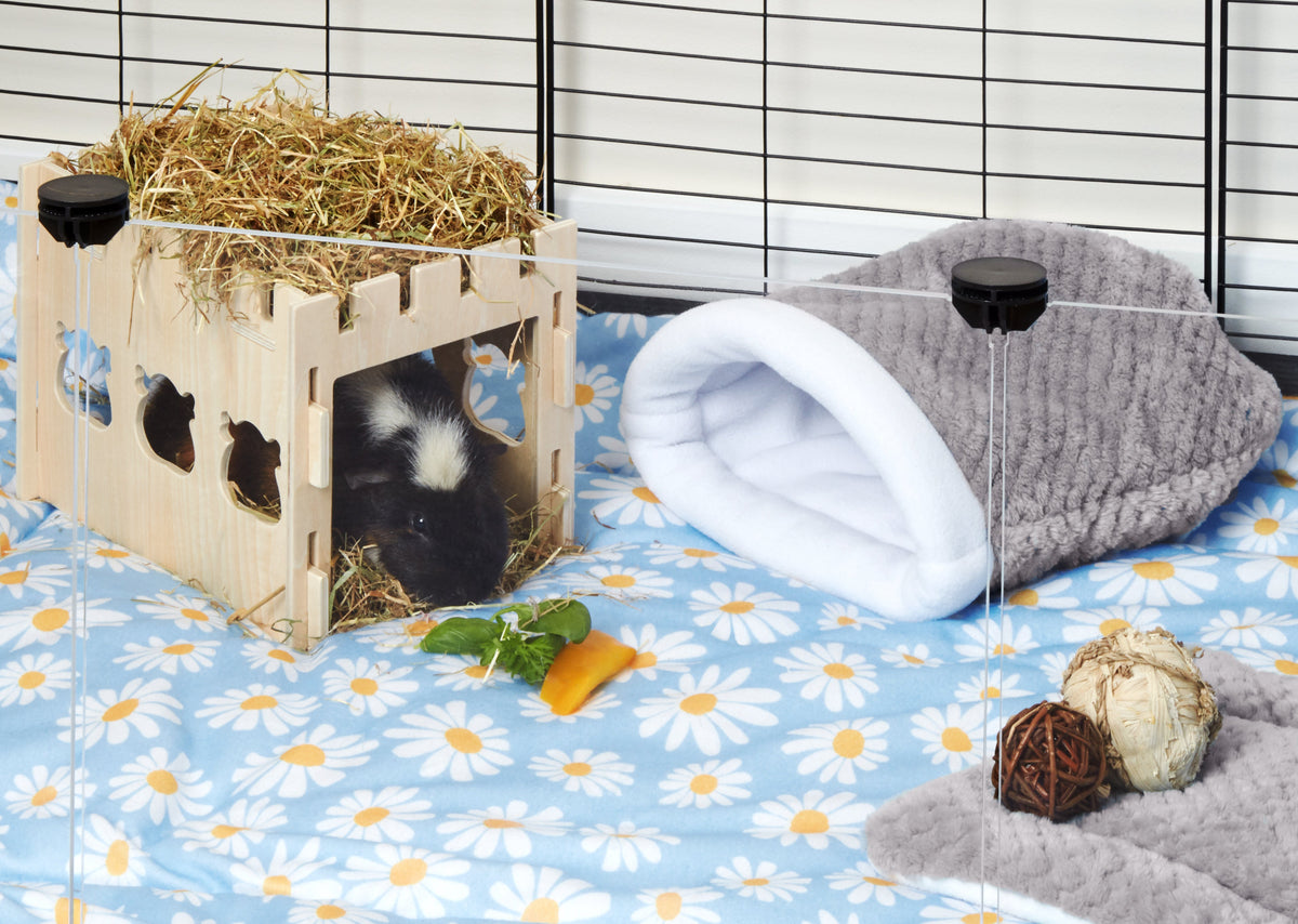 Extra Soft Sleep Sack for Guinea Pigs | Velvet Grey Kavee Pets Ltd UK