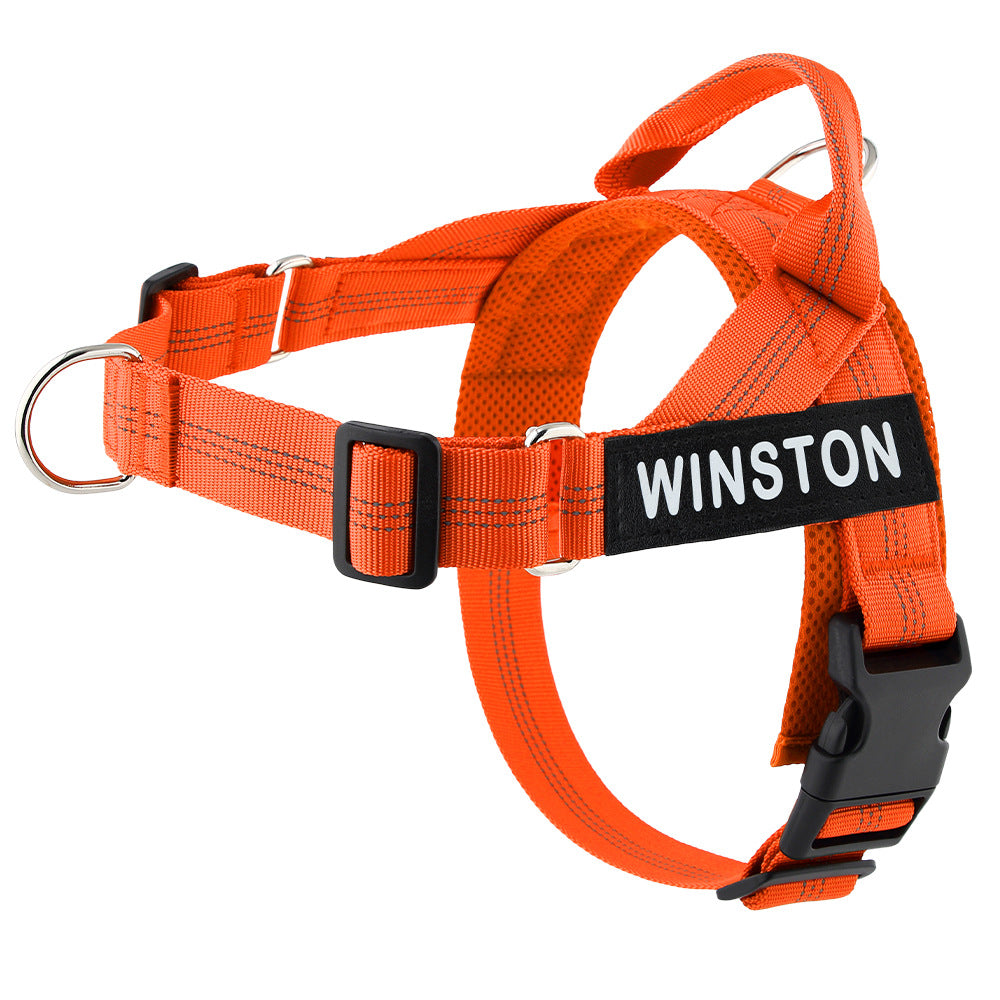 Personalized Dog Harness Reflective Adjustable Dog Harness Vest For small Medium large Dog Harness Vest Training Walking Running Pawora