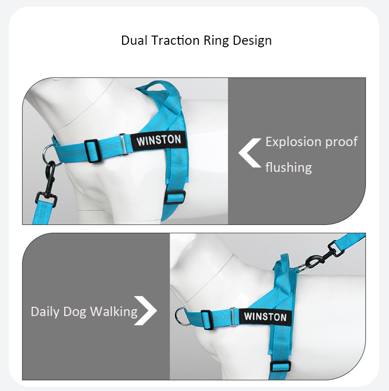 Personalized Dog Harness Reflective Adjustable Dog Harness Vest For small Medium large Dog Harness Vest Training Walking Running Pawora