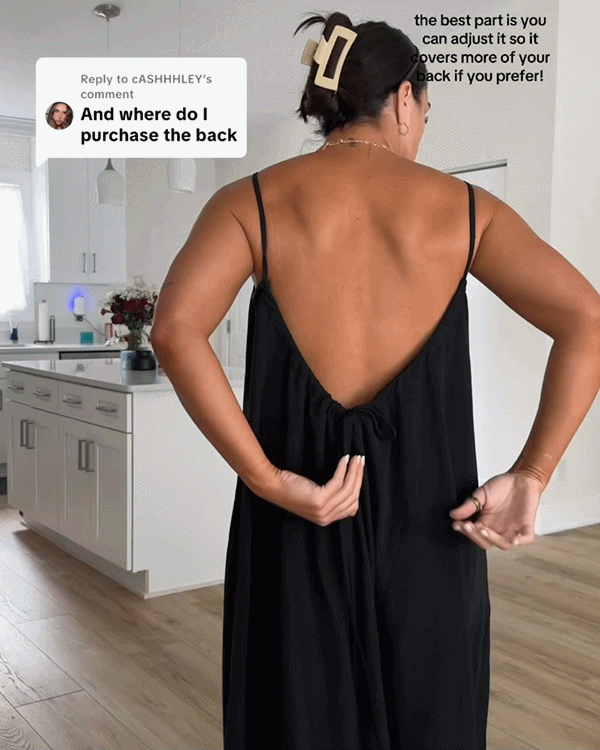 Women's Solid Color Backless Cami Dress TrendySpot