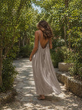 Women's Solid Color Backless Cami Dress TrendySpot