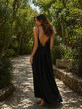 Women's Solid Color Backless Cami Dress TrendySpot