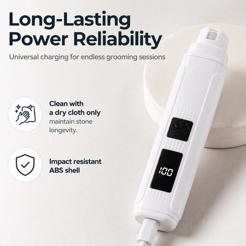 Electric Pet Nail Grinder with LED Power Display Pawora