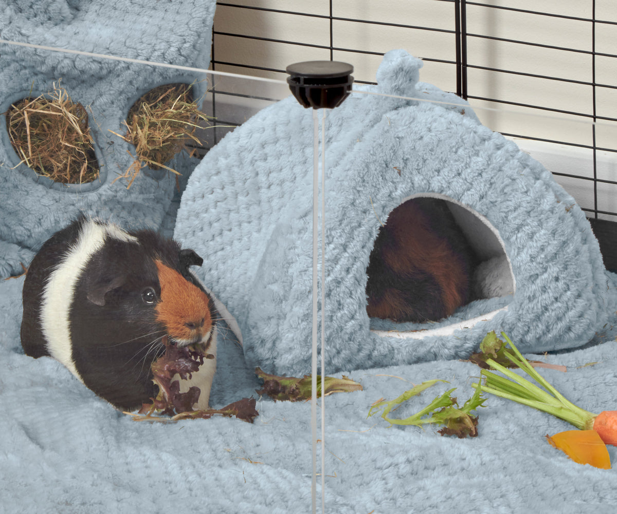 Extra Soft Fleece Hide for Guinea Pigs | Dusky Blue Kavee Pets Ltd UK