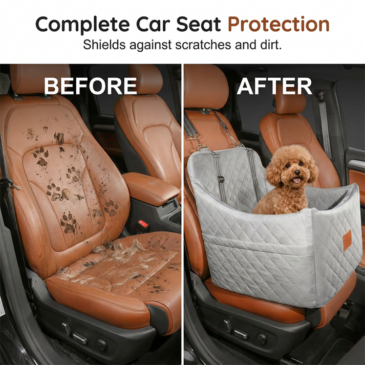 Quilted Pet Booster Car Seat Pawora UK