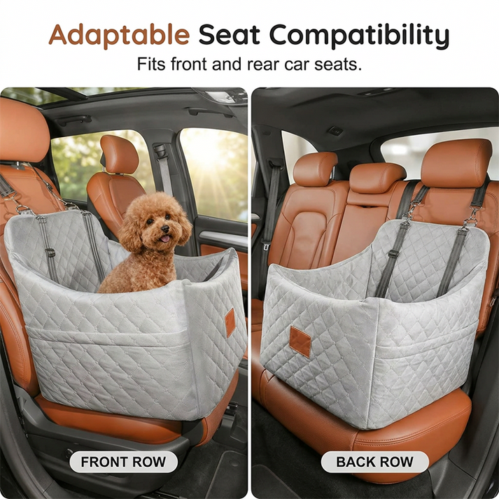 Quilted Pet Booster Car Seat Pawora UK
